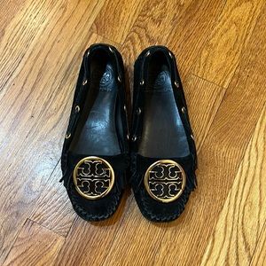 Tory Burch  black moccasin loafer